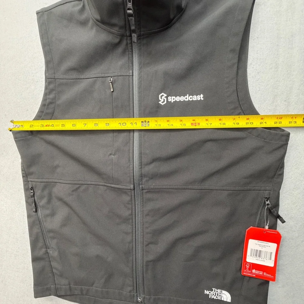 NWT The North Face Mens Castle Rock Soft Shell Vest Black Speedcast NF0A5542 L